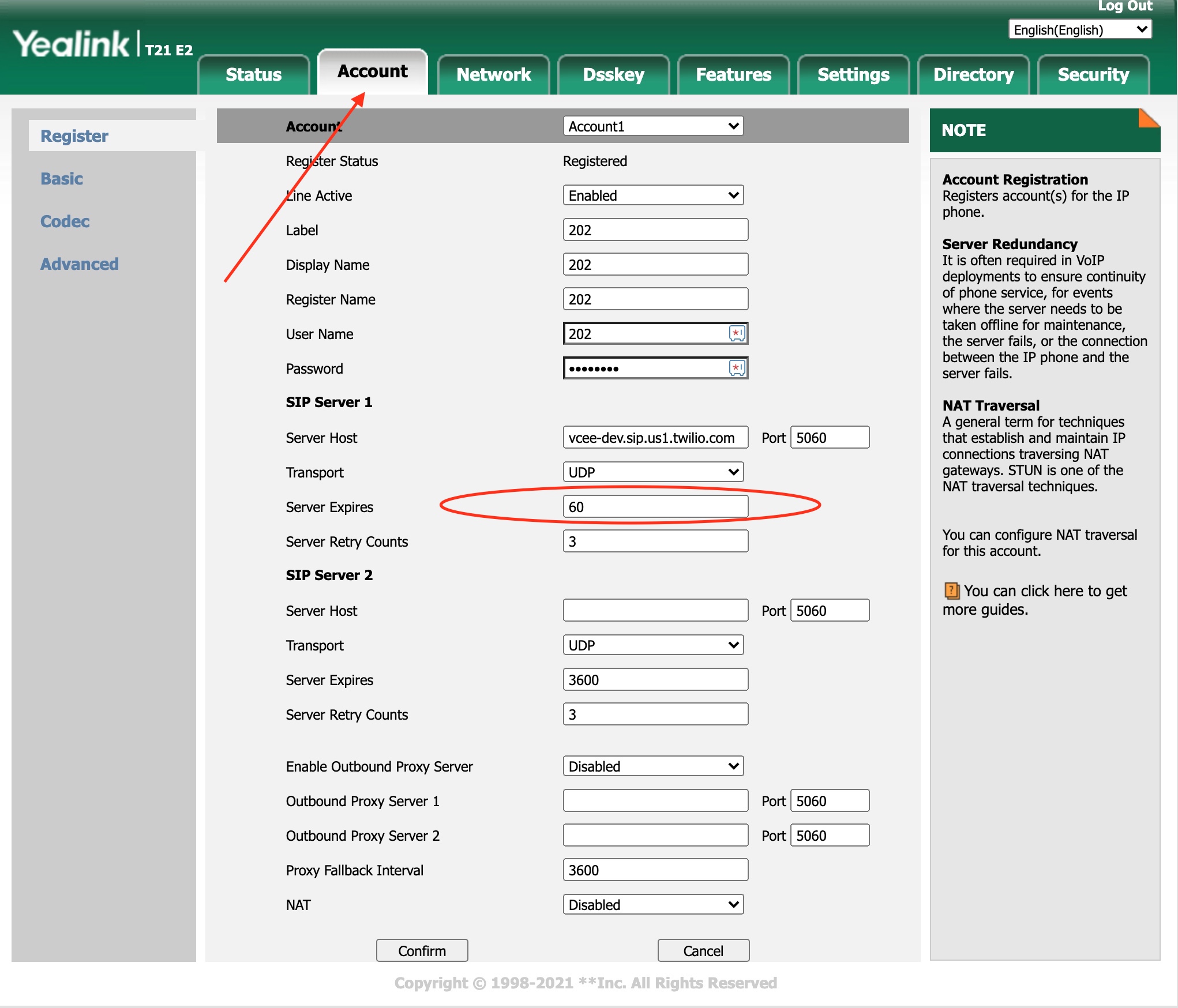 Yealink Config - Timeout error